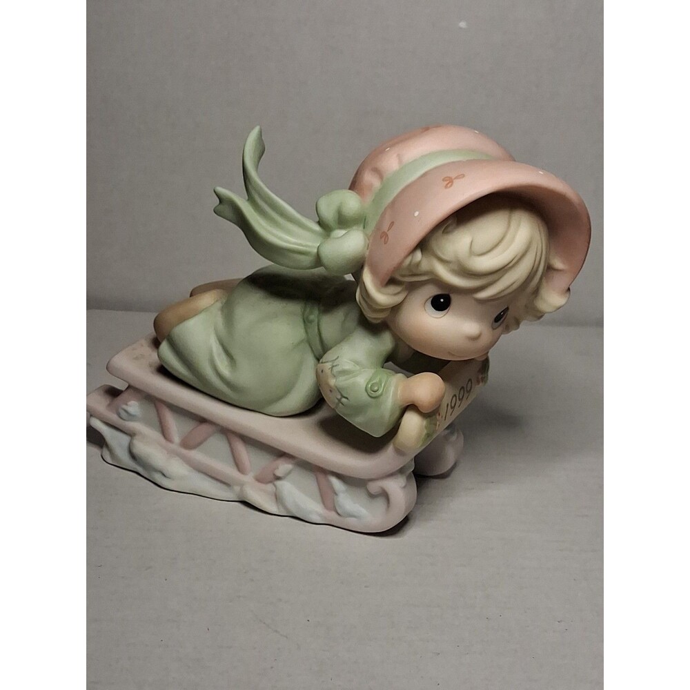 Precious Moments "Slide Into The Next Millennium With Joy " Porcelain